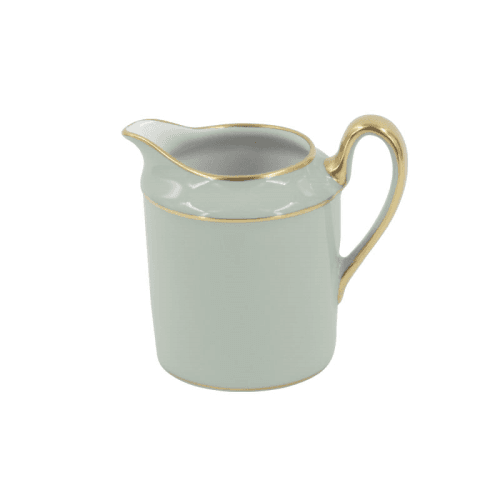 Image showing the Sous Le Soleil Empire Cream Jug, 150ml, Matt Gold Classic Celadon product.