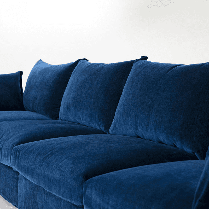 Model 06 4 Seater Sofa With Chaise, Navy
