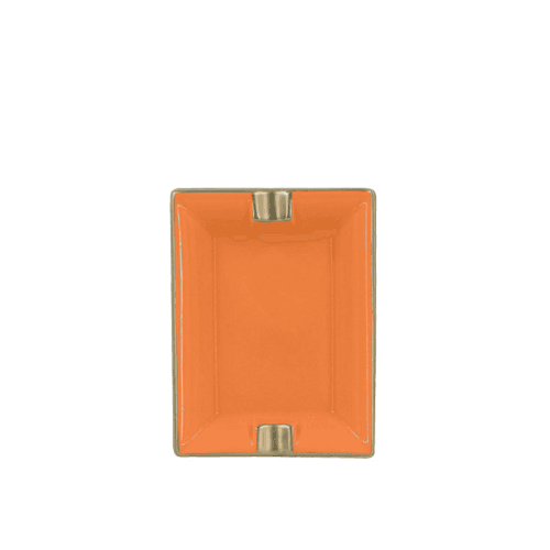 Image showing the Sous Le Soleil Ashtray, W9.5 x L11cm, Matt Gold Classic Orange product.