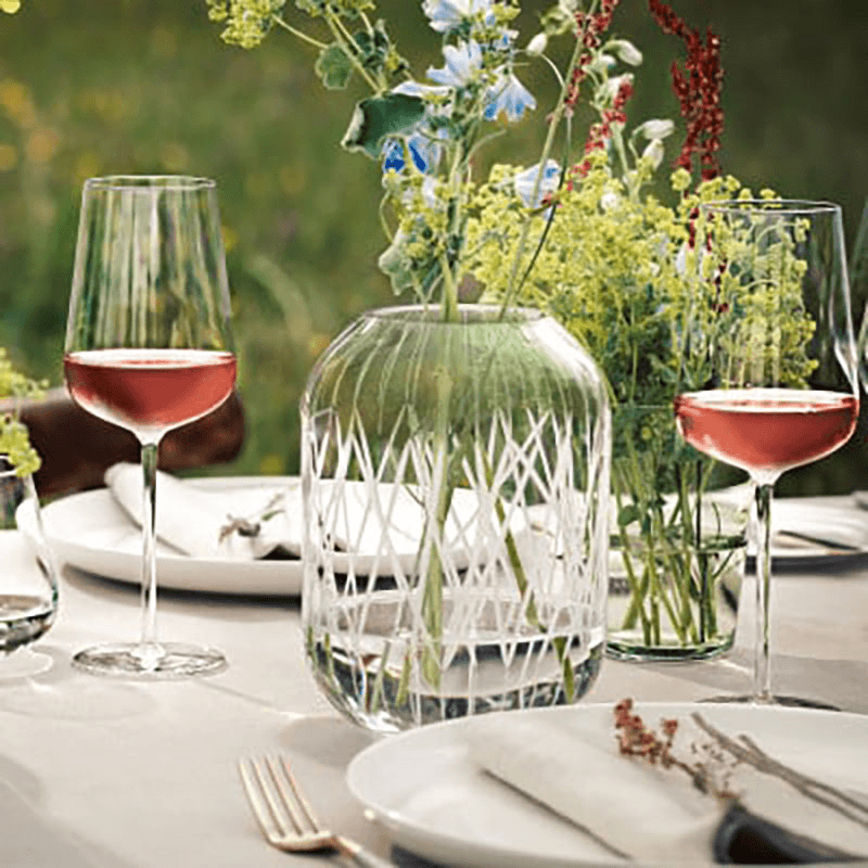 Vervino Set of 2 Crystal White Wine Glasses, 406ml, Clear