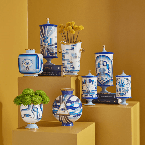 Image showing the Druggist Tall Vase, H27cm, Blue product.