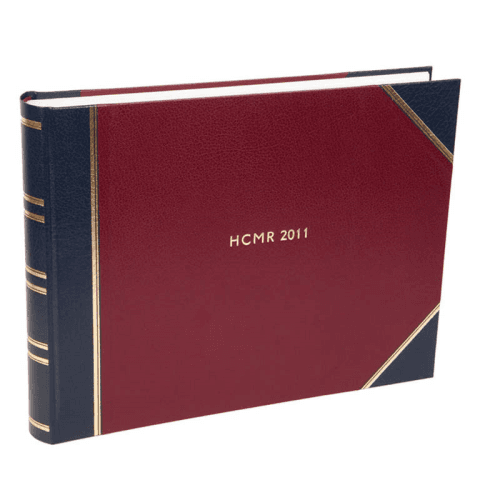 Image showing the Large Landscape Photograph Album, L30.6 x W39.2cm, Blue / Burgundy product.