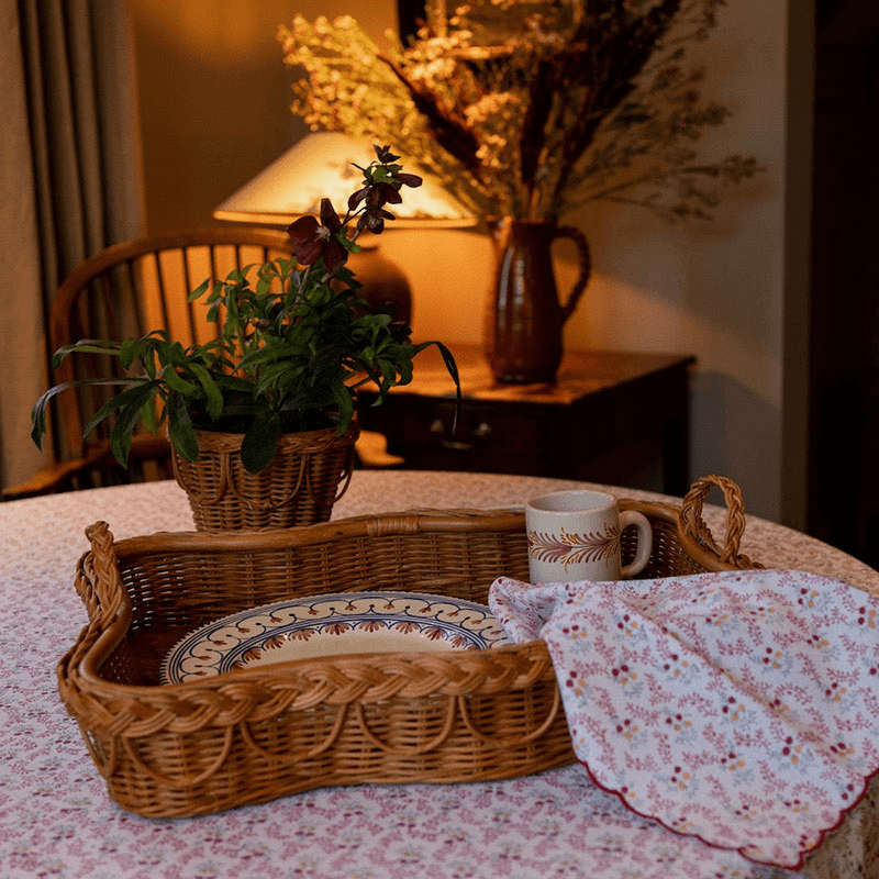 Hadley Rattan Tray, L53 x W40 x H10cm, Natural