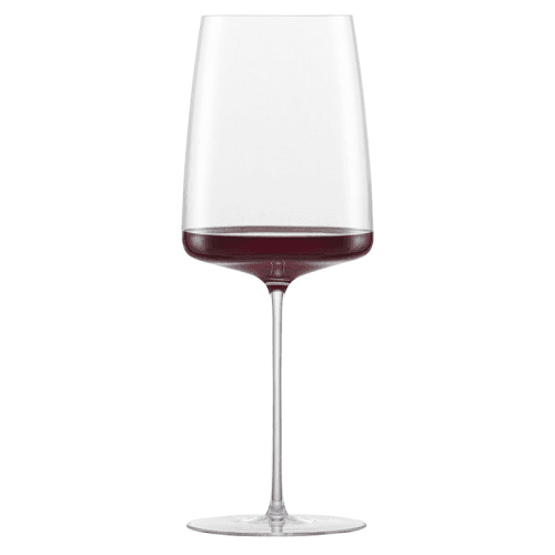 Image showing the Simplify Set of 2 Crystal Large Bordeaux Red Wine Glasses, 689ml, Clear product.