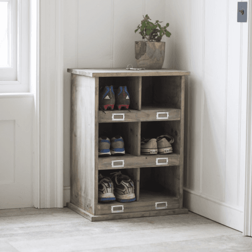 Image showing the Chedworth 6 Shoe Rack, 66 x 50 x 35cm, Natural product.