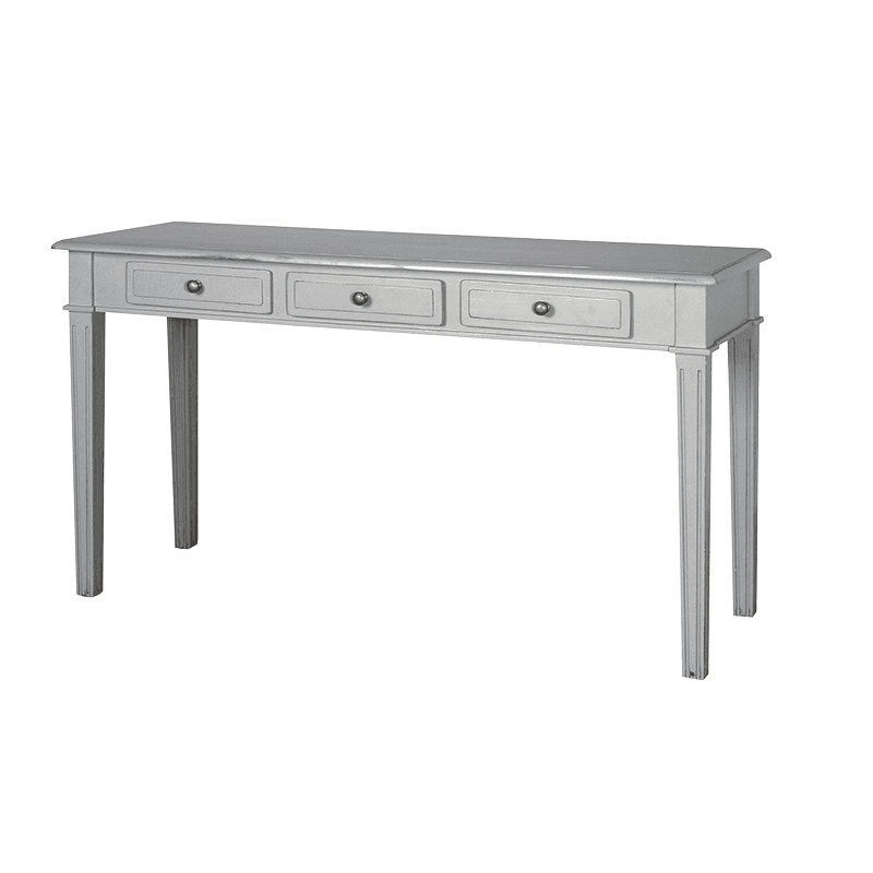 Provence Hall table with 3 drawers, 75 x 135 x 45cm, Grey