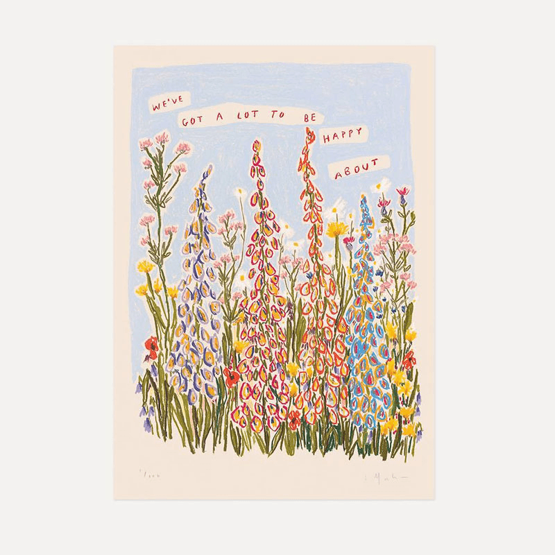 Lucy Mahon We've Got A Lot To Be Happy About Print, 50x70cm, Pink