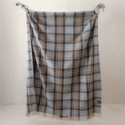Image showing the Check Recycled Wool Blanket, 145 x 190cm, Mackeller Tartan product.