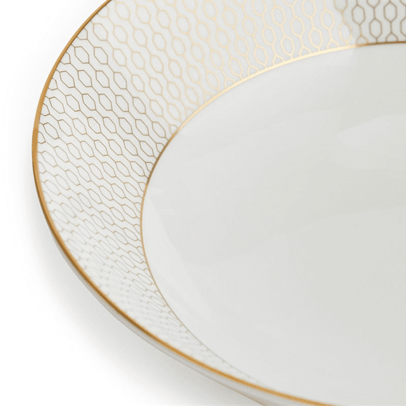 Gio Gold Soup/Cereal bowl, D21cm, Gold/White