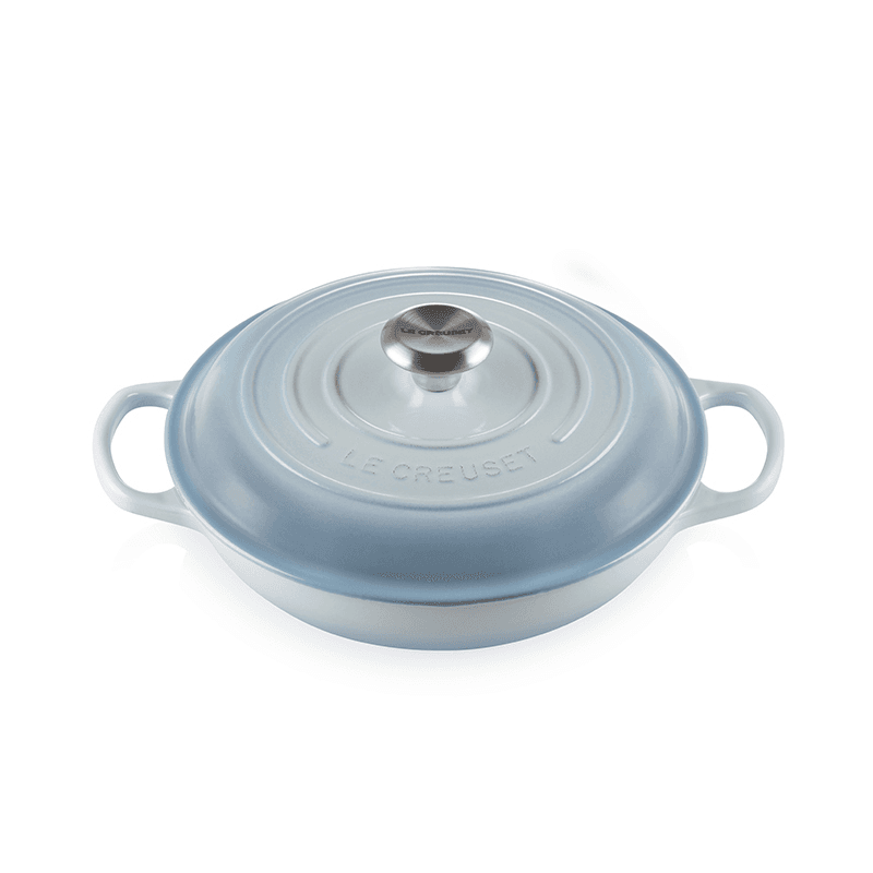 Signature Cast Iron Shallow casserole, 30cm - 3.2 litre, Coastal Blue