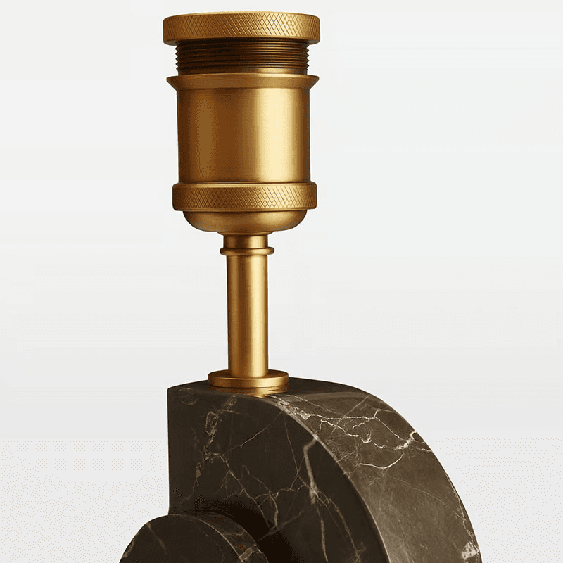Darcy Marble Table Lamp, H68cm, Silver