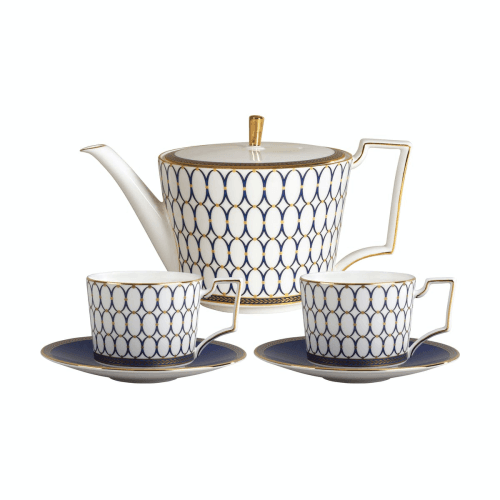 Image showing the Renaissance Gold Tea set, Blue/Multi product.