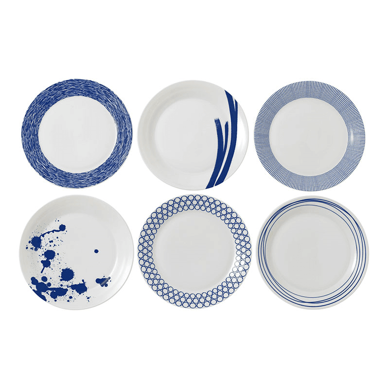 Pacific Set of 6 dinner plates, 28cm