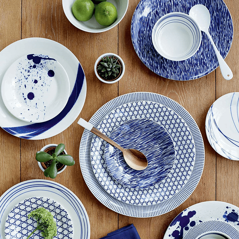 Pacific Set of 6 dessert plates, 23cm, Assorted