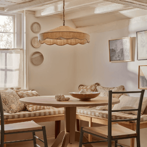 Image showing the Marina Pendant Light, H29.5cm, Raffia product.