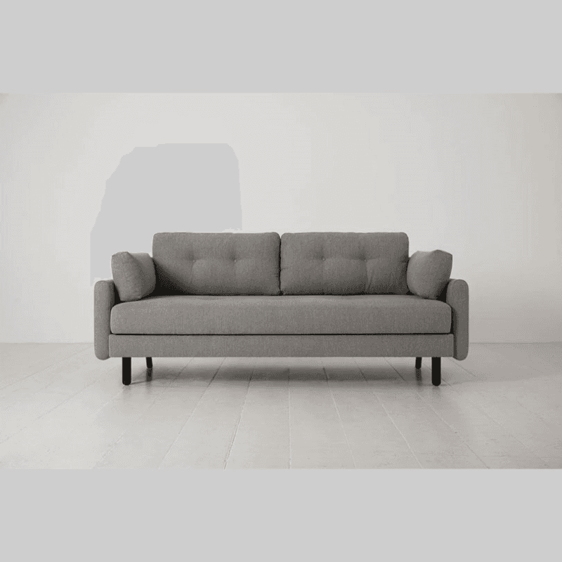 Model 04 3 Seater Linen Sofa Bed, Shadow