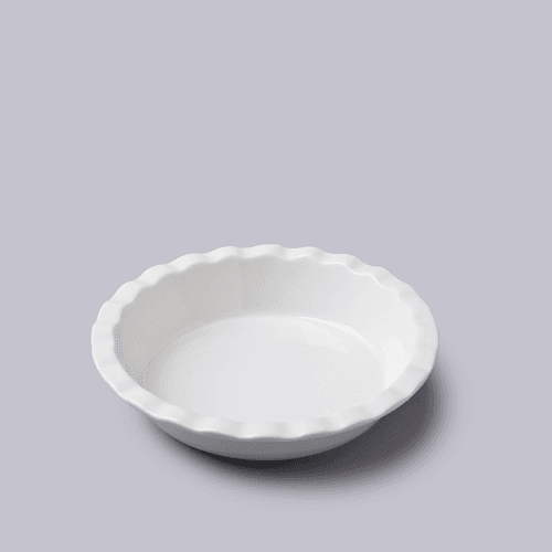 Image showing the Crinkle Deep Pie Dish, D20cm, White product.