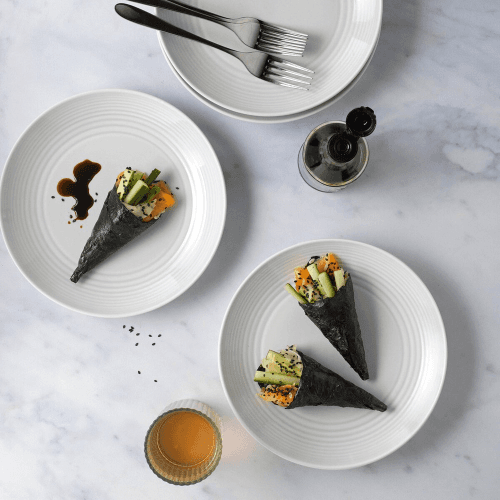 Image showing the Gordon Ramsay - Maze 12 piece dinner set, Light Grey product.