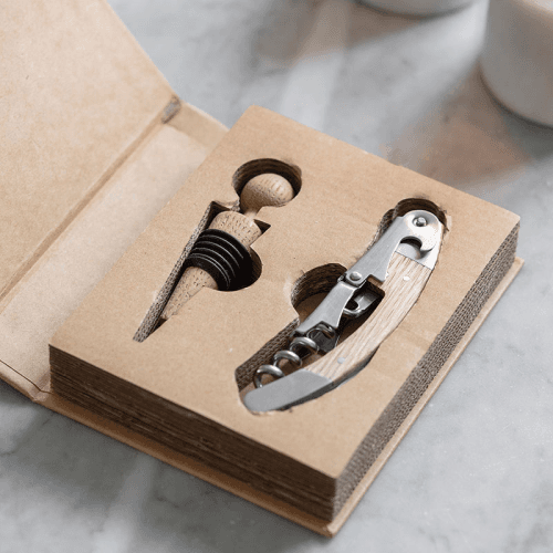 Image showing the Bottle Opener and Stopper Set, Oak product.