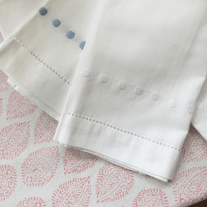 Dots Hand Towel, White