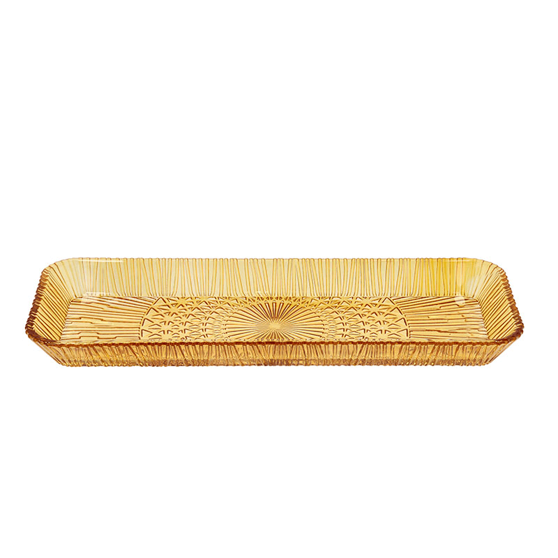 Kusintha Serving Dish, L38 x W14cm, Amber