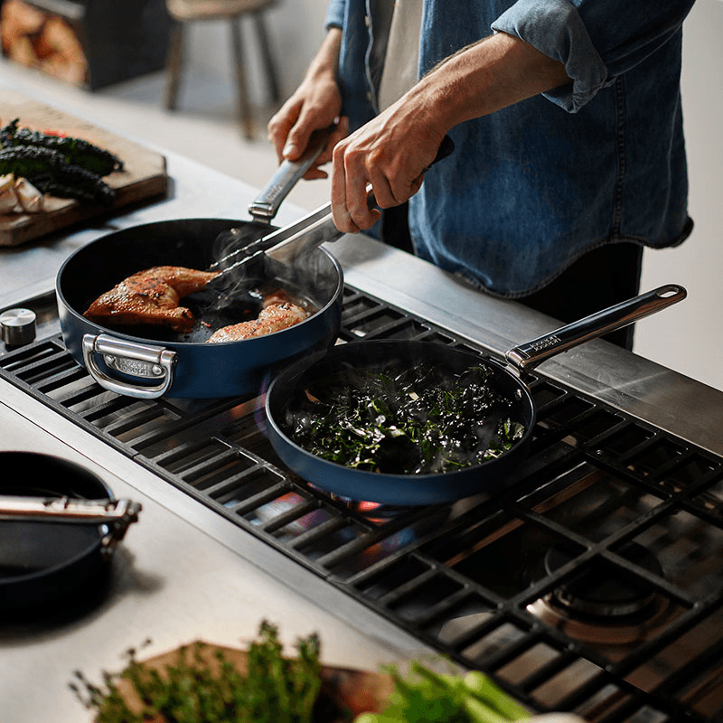 Space Folding Frying Pan, 30cm, Midnight Blue