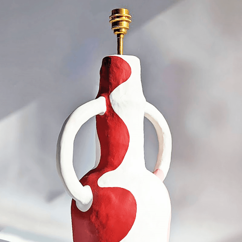 Rumba Charleston Table Lamp, H54cm, Red & White