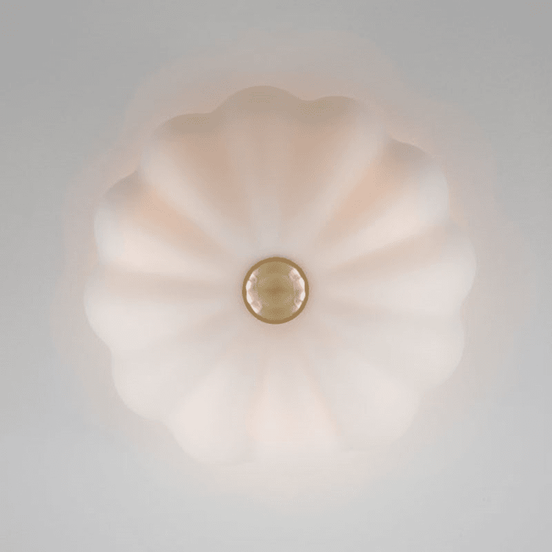 Flower Flush Ceiling Light, H22cm, Opal