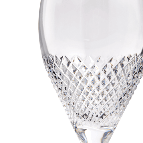 Image showing the Diamond Mosaic Set of 2 White Wine Glasses, 240ml, Clear product.