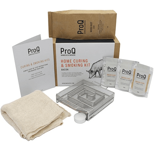 Image showing the Bacon cold smoking & curing kit, White/Beige/Silver product.