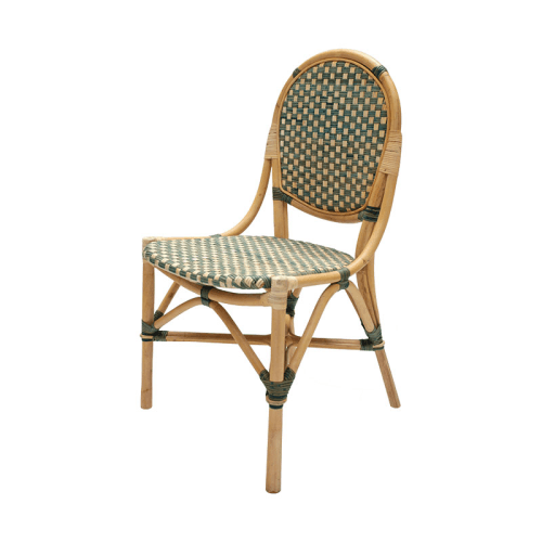 Image showing the Rattan Dining Chair, Green product.