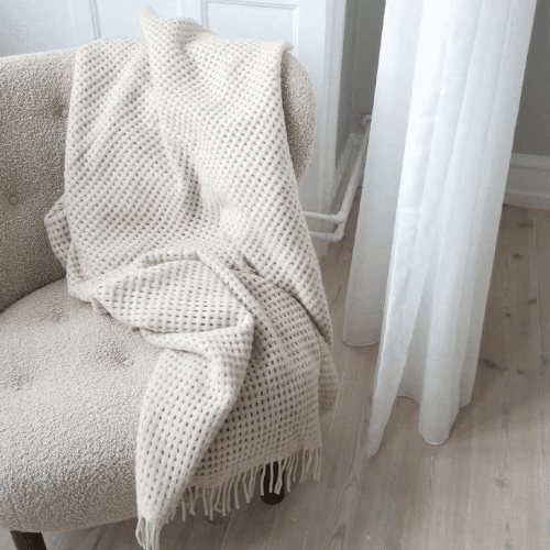 Image showing the Basket Throw, H130 x W200cm, Beige product.