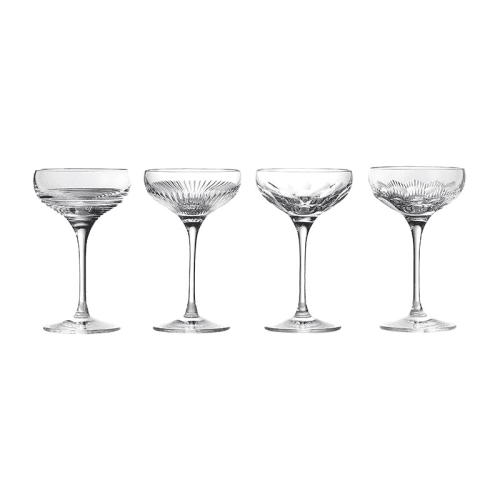 Image showing the Mixology Set of 4 Coupe Glasses, 120ml, Clear product.