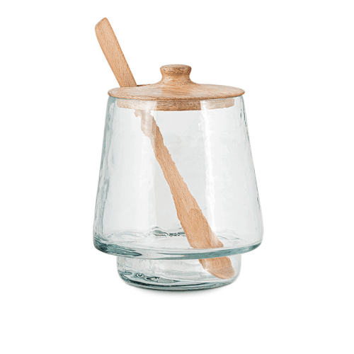 Image showing the Kali Tall Storage Jar, H12cm, Natural & Clear product.