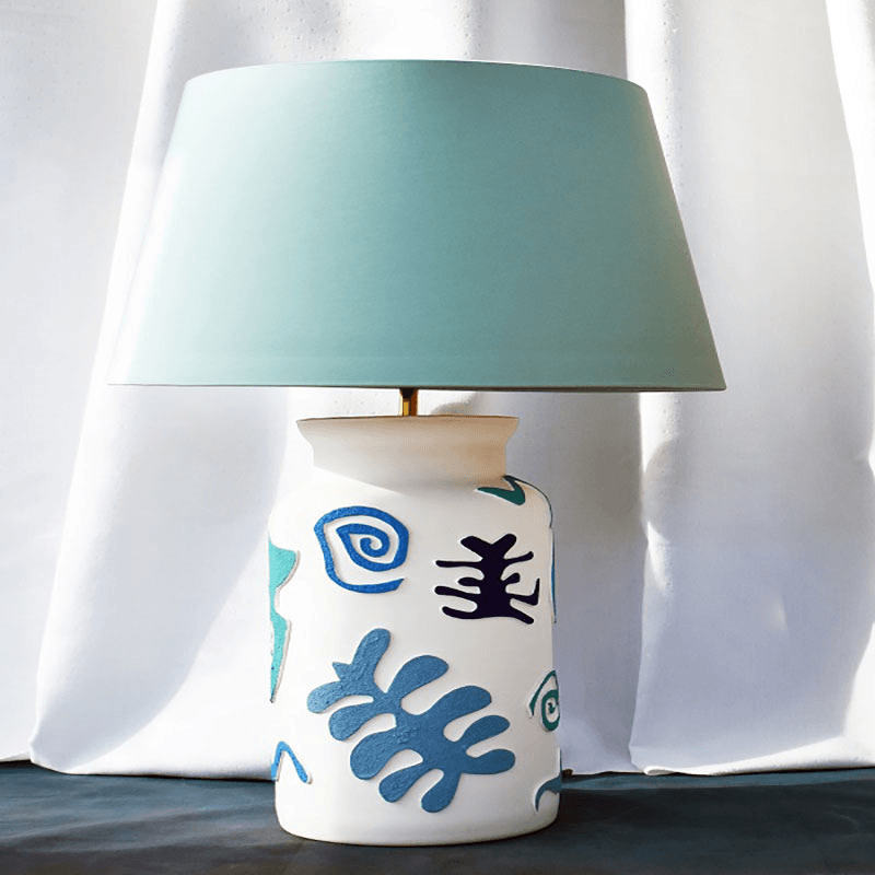 Can Can Table Lamp, H36cm, Blue