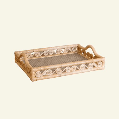 Image showing the Ivy Rattan Tray, Natural product.