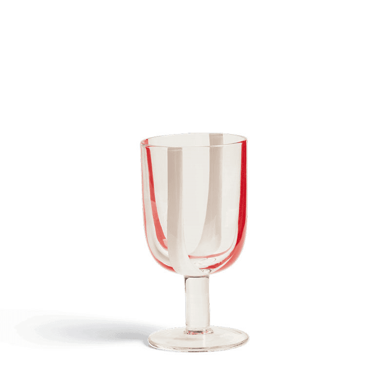 Mila Set of 6 Wine Glasses, Red & White