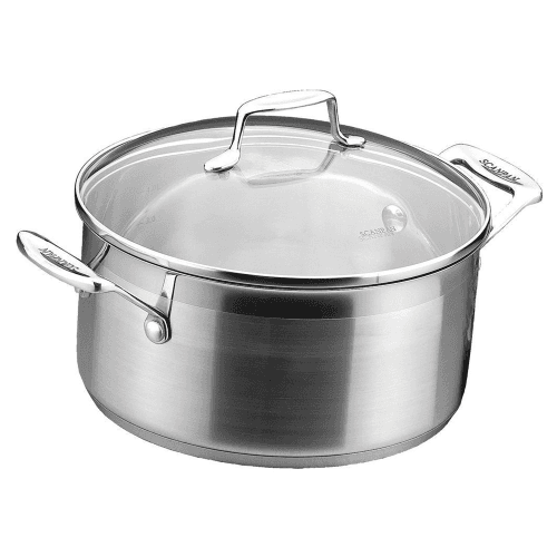 Image showing the Impact Dutch oven with lid, 3.2 litre - D20cm, Stainless Steel And Glass product.