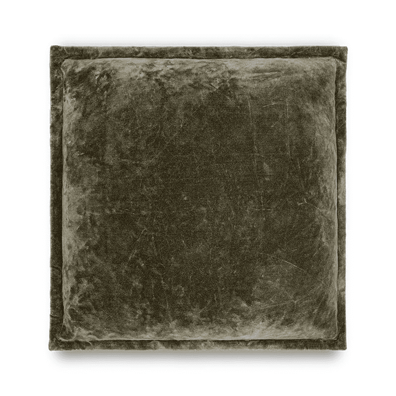 Pilani Velvet & Linen Cushion Cover, 50 x 50cm, Moss