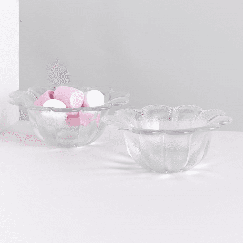 Daisy Set of 2 Dishes, D18cm, Clear