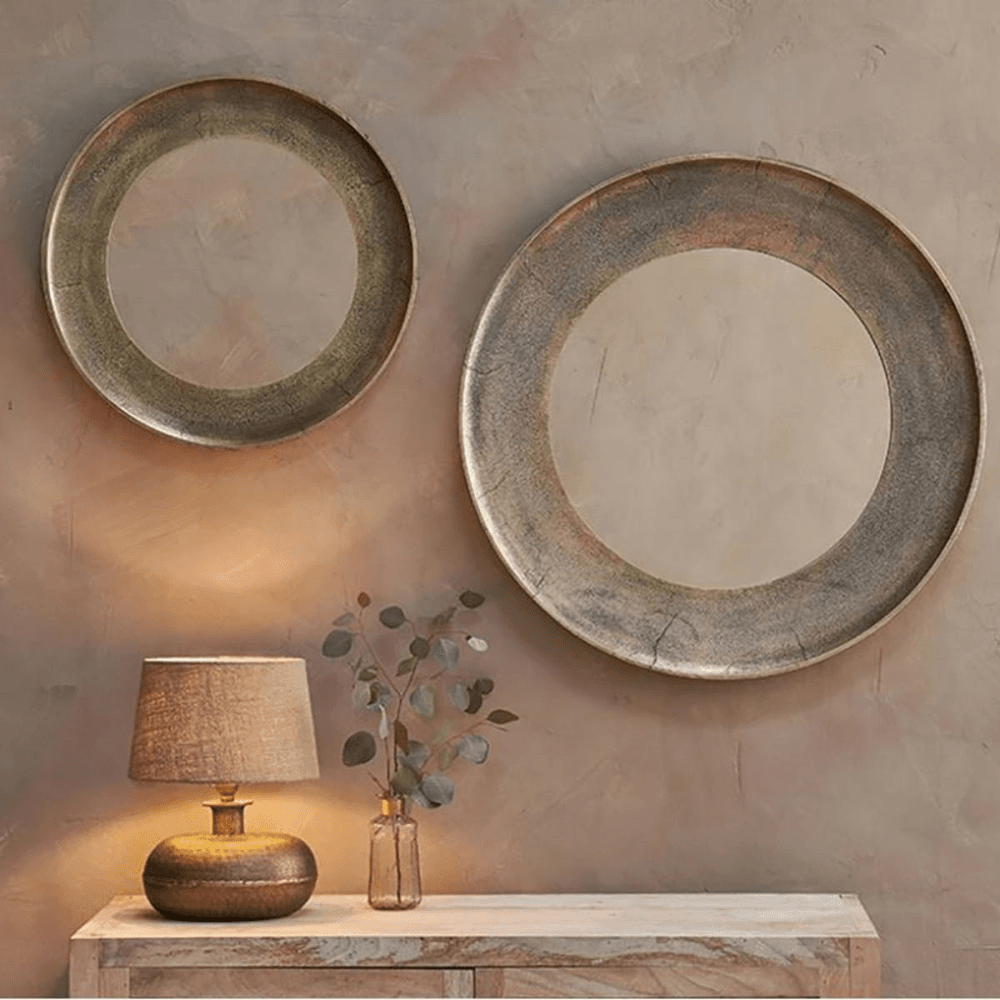 Yakira Large Mirror, H88 x W88 x D2cm, Metallic