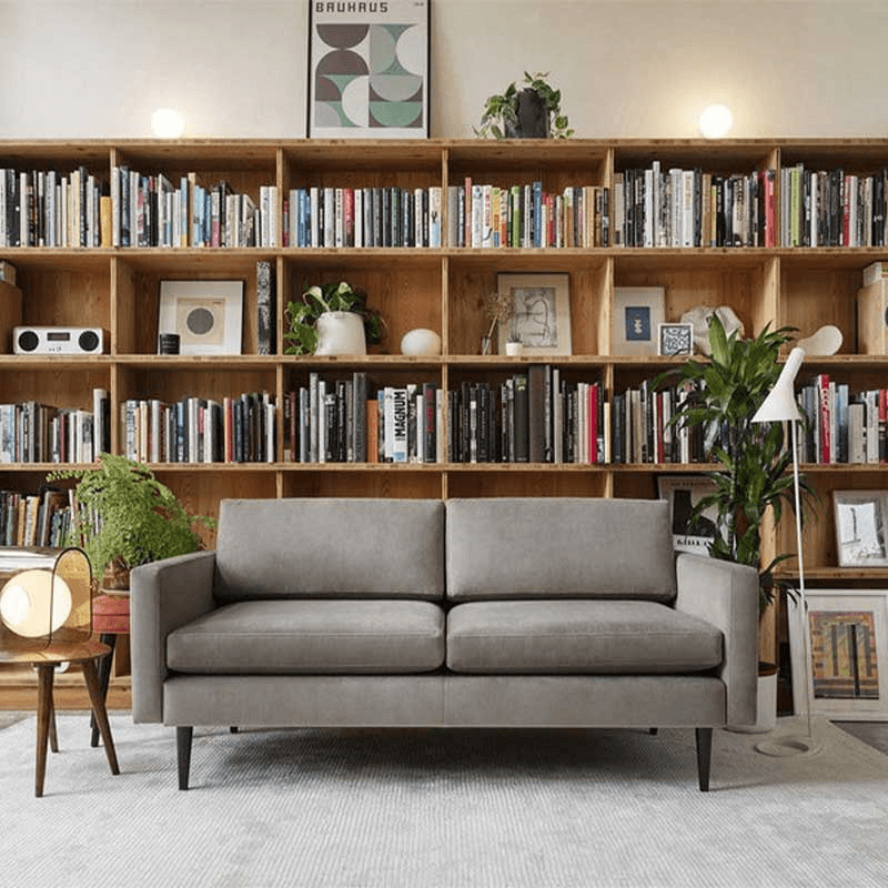 Model 01 2 Seater Velvet Sofa, Elephant