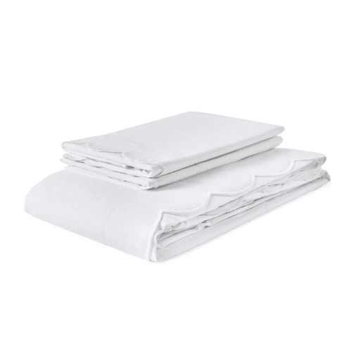 Image showing the Annabelle Scalloped King Size Duvet Cover, White product.