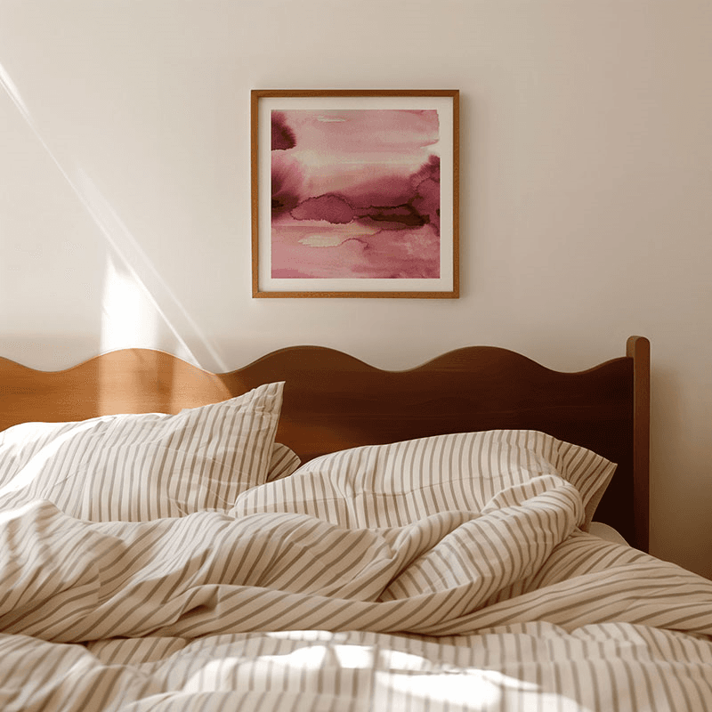Warm Skies Square Signed Print, 30 x 30cm, Pink