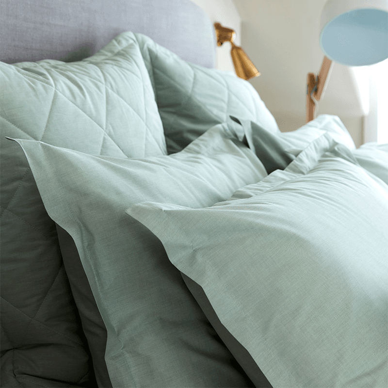 Stornoway Chambray Duvet Set, Super King, Green