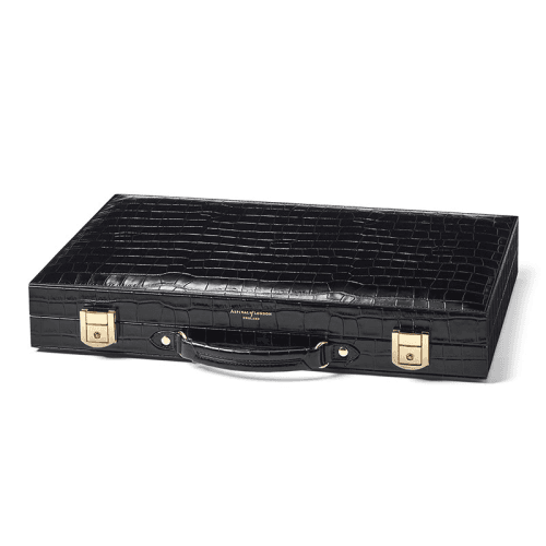 Image showing the Backgammon Set, L45cm x W30cm, Black Croc product.