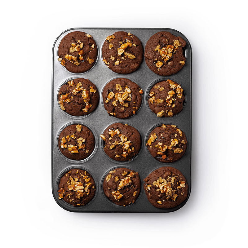 Deep bake pan, 12 hole