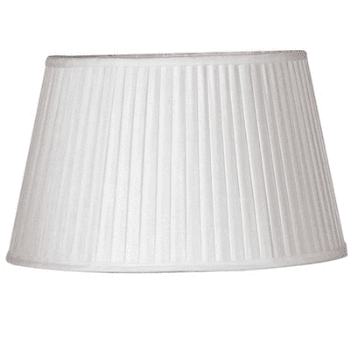 Lampshade, Pleated Silk Drum, Cream