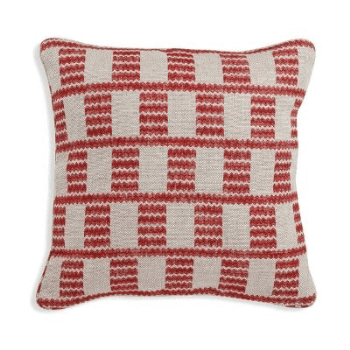 Image showing the Cushion, Square, Red Cove Linen, Small, 43x43cm product.