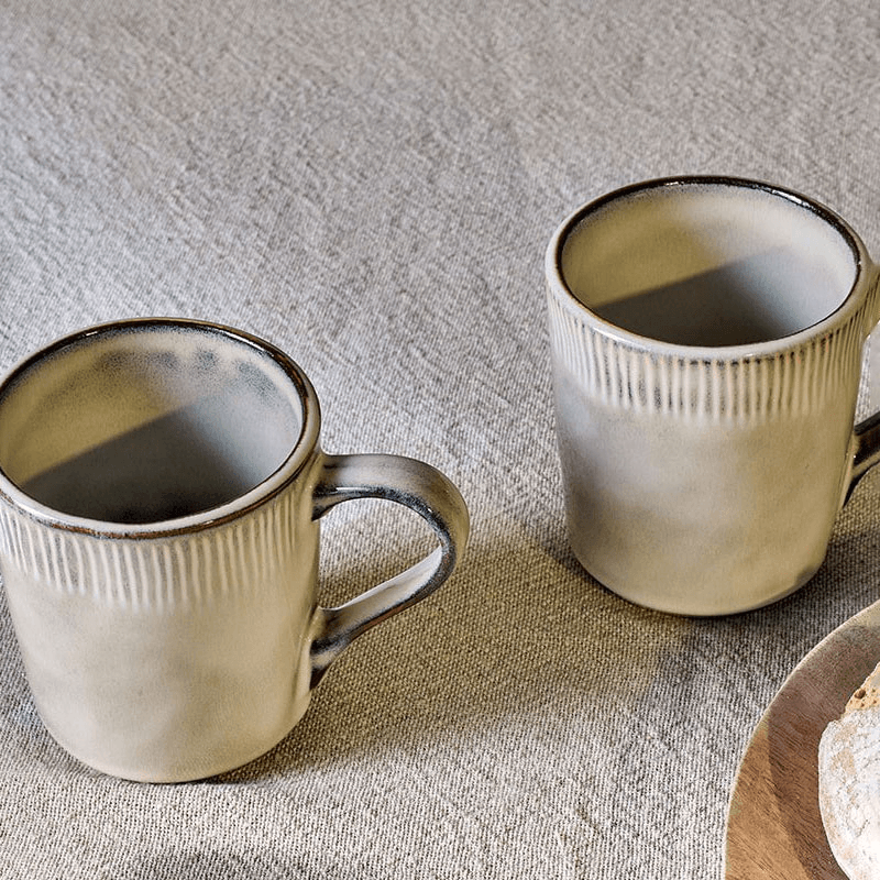 Malia Set of 2 Mugs, 380ml, Cream